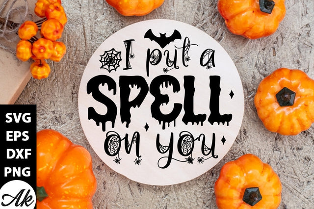 I put a spell on you Round Sign SVG akazaddesign 