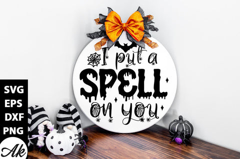I put a spell on you Round Sign SVG akazaddesign 