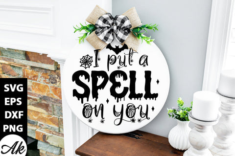 I put a spell on you Round Sign SVG akazaddesign 