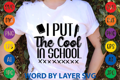 I Put The Cool In School, Back To School SVG SVG Rafiqul20606 