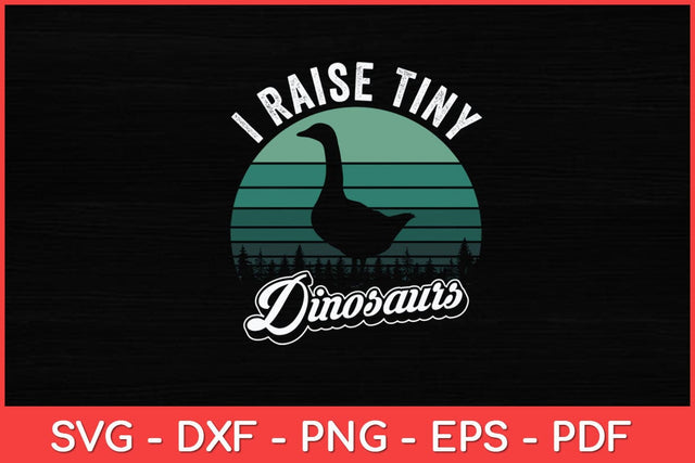 I Raise Tiny Dinosaurs Duck Vintage Retro Duck Svg Design SVG artprintfile 