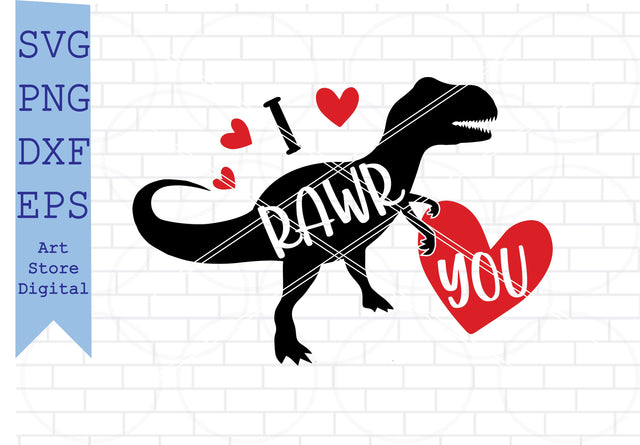 I Rawr You (1) Svg, Valentine Svg SVG Artstoredigital 