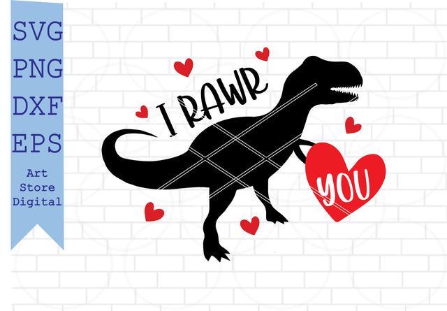 I Rawr You (2) Svg, Valentine Svg SVG Artstoredigital 