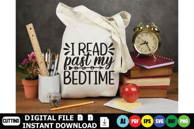 I Read Past My Bedtime SVG Shahin alam 