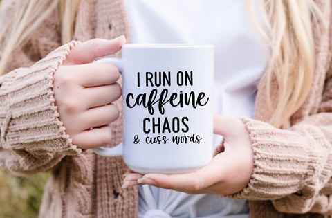 I run on caffeine chaos and cuss words, Tumbler SVG SVG MD mominul islam 
