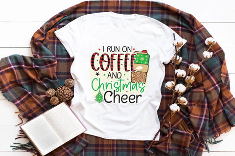 I Run on Coffee and Christmas Cheer PNG Sublimation Sublimation CraftLabSVG 
