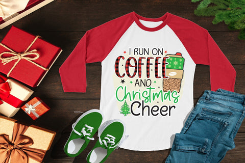 I Run on Coffee and Christmas Cheer PNG Sublimation Sublimation CraftLabSVG 