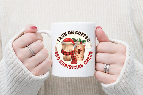 I Run on Coffee and Christmas Cheer Sublimation Sublimation CraftLabSVG 