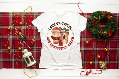 I Run on Coffee and Christmas Cheer Sublimation Sublimation CraftLabSVG 