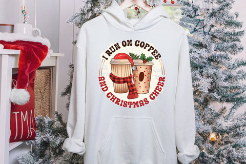 I Run on Coffee and Christmas Cheer Sublimation Sublimation CraftLabSVG 