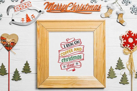 I run on coffee and christmas cheer SVG Angelina750 