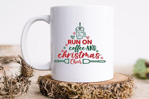 I run on coffee and christmas cheer SVG Angelina750 