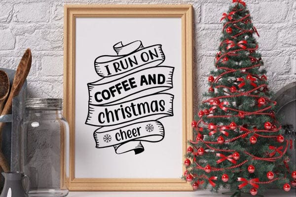 I run on coffee and christmas cheer SVG Angelina750 