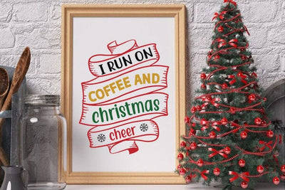 I run on coffee and christmas cheer SVG Angelina750 