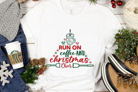 I run on coffee and christmas cheer SVG Angelina750 