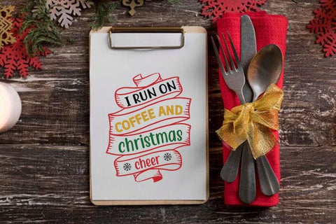 I run on coffee and christmas cheer SVG Angelina750 