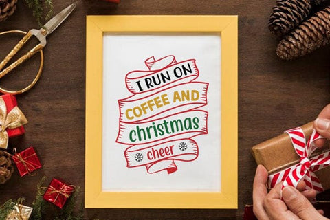 I run on coffee and christmas cheer SVG Angelina750 