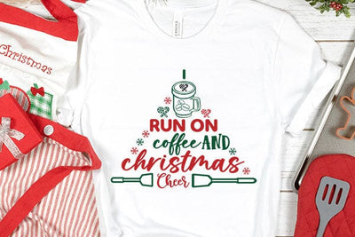 I run on coffee and christmas cheer SVG Angelina750 