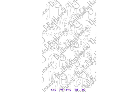 I Run on Coffee Chaos and Cuss Words Sarcastic SVG DXF PNG PDF JPG SVG Digitals by Hanna 