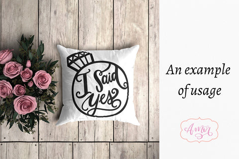 I said yes SVG, engagement svg SVG Amorclipart 