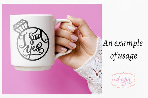 I said yes SVG, engagement svg SVG Amorclipart 