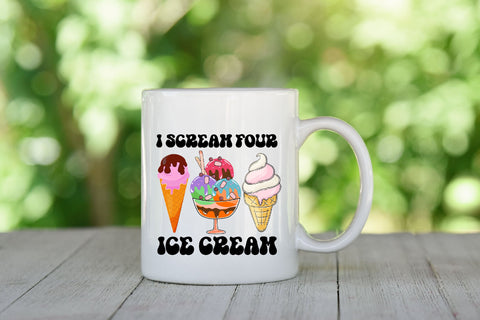 I Scream Four Ice Cream 4th Birthday PNG Sublimation Rupkotha 