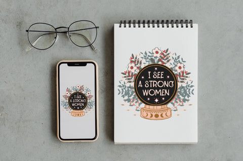 I See a Strong Women Crystal Ball PNG Sublimation Jagonath Roy 