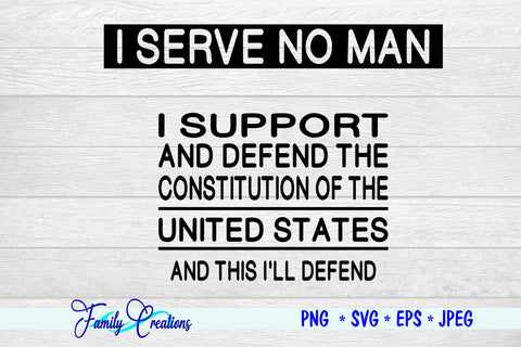 I Serve No Man SVG Family Creations 