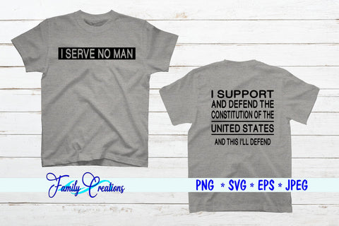 I Serve No Man SVG Family Creations 