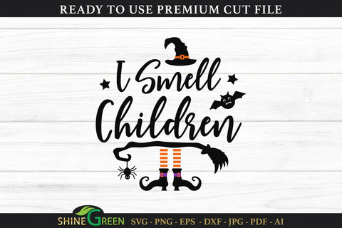 I Smell Children | Halloween Round Sign SVG Cut File SVG Shine Green Art 