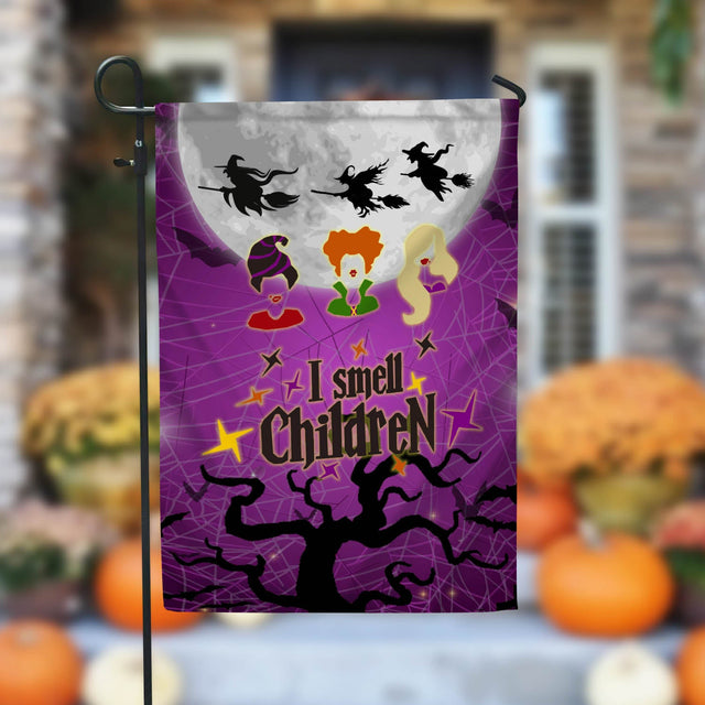 I Smell Children Sanderson Sisters Halloween Garden Flag - 12x18 Garden Flag Sublimation Design Download PNG File Instant Download Sublimation CaldwellArt 