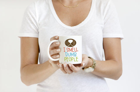 I Smell Dumb People (with dog snout) Cut File SVG SVG Cursive by Camille 