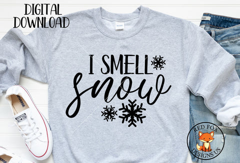 I smell Snow Svg, Farmhouse svg, Christmas Svg, Svgs sayings SVG RedFoxDesignsUS 