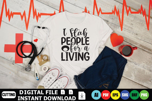 I Stab People For A Living SVG Shahin alam 