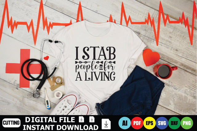 I Stab People For A Living SVG Shahin alam 