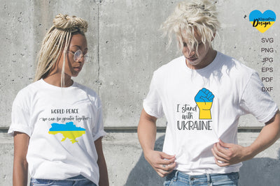 I Stand With Ukraine SVG / World Peace – We can be greater together SVG Klava P 