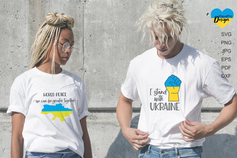 I Stand With Ukraine SVG / World Peace – We can be greater together SVG Klava P 