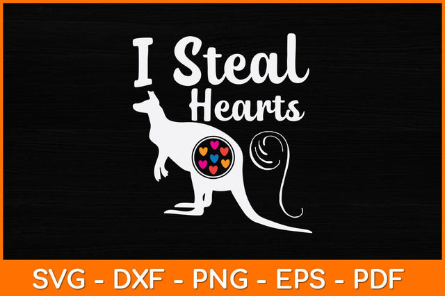 I Steal Hearts Kangaroo Svg Cut File | Kangaroo Svg SVG artprintfile 