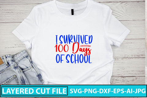 I Survived 100 Days of School SVG Cut File SVG Syaman 