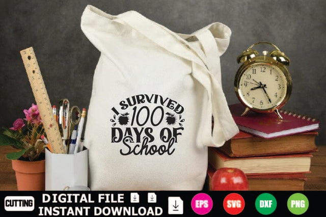 I Survived 100 Days Of School SVG Shahin alam 