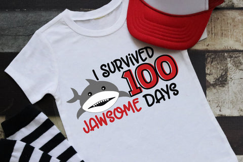 I Survived 100 Jawsome Days SVG Morgan Day Designs 