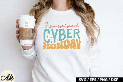I survived cyber monday Retro SVG SVG akazaddesign 