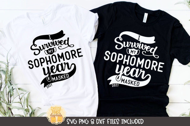 I Survived My Sophomore Year Masked 2021 SVG | Last Day of School T-Shirt SVG Cheese Toast Digitals 