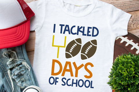 I Tackled 100 Days Of School Football SVG Morgan Day Designs 