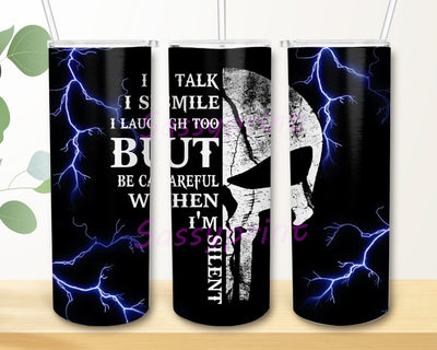 I Talk I Smile I Laugh Too Tumbler Design, Skull 20oz Skinny Tumbler, Skull Tumbler Png, Thunder Tumbler Wrap, Skull Sublimation Design, Instant Download Sublimation sassyprint 