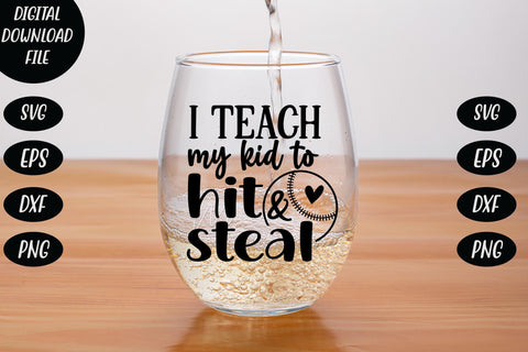 I teach my kid to hit and steal svg,Kindergarten Teacher Svg, Cool Teacher T-shirt svg, Cut files, Funny Teacher Svg SVG Isabella Machell 