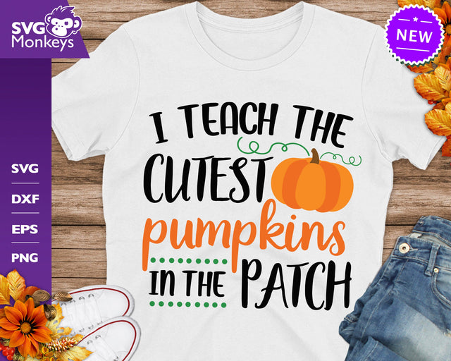 I Teach The Cutes Pumpkins In The Patch Svg, Thanksgiving Teacher Svg SVG SvgMonkeys 