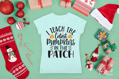 I Teach the Cutest Pumpkins in the Patch svg, Halloween teacher t shirt svg, teacher t shirt, halloween svg, pumpkin svg SVG Isabella Machell 