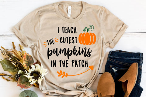 I Teach The Cutest Pumpkins in the Patch - Teacher Svg - Fall SVG SVG She Shed Craft Store 