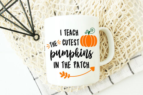 I Teach The Cutest Pumpkins in the Patch - Teacher Svg - Fall SVG SVG She Shed Craft Store 